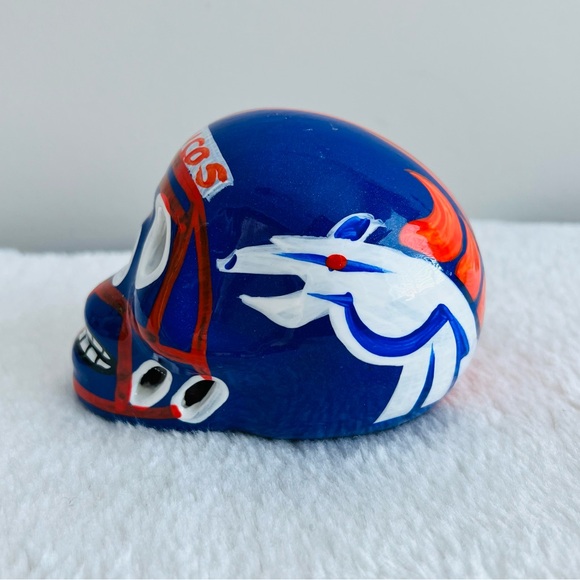 DENVER BRONCOS Sugar Skull Pottery Decor - Picture 2 of 5